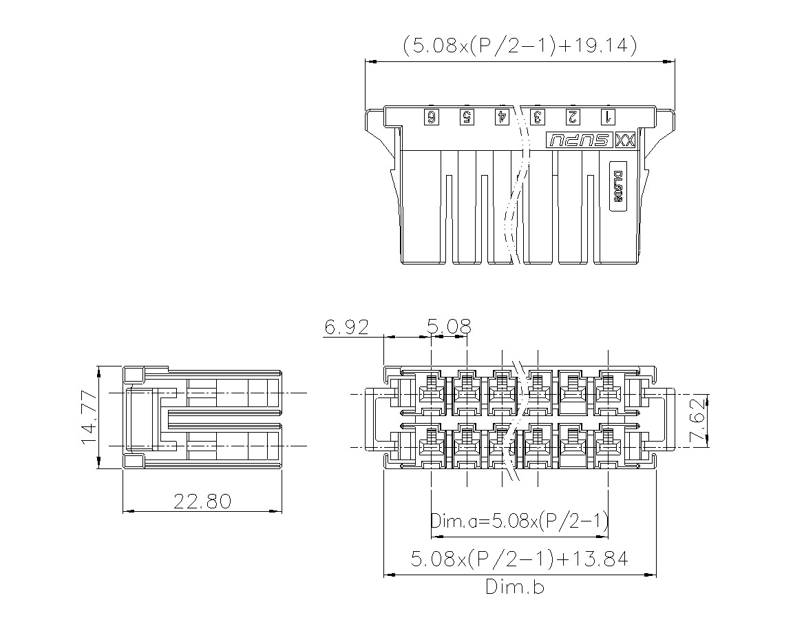 動態(tài)接插件連接器DL508H2XXM-BK-XX10(04-20)-速普電子