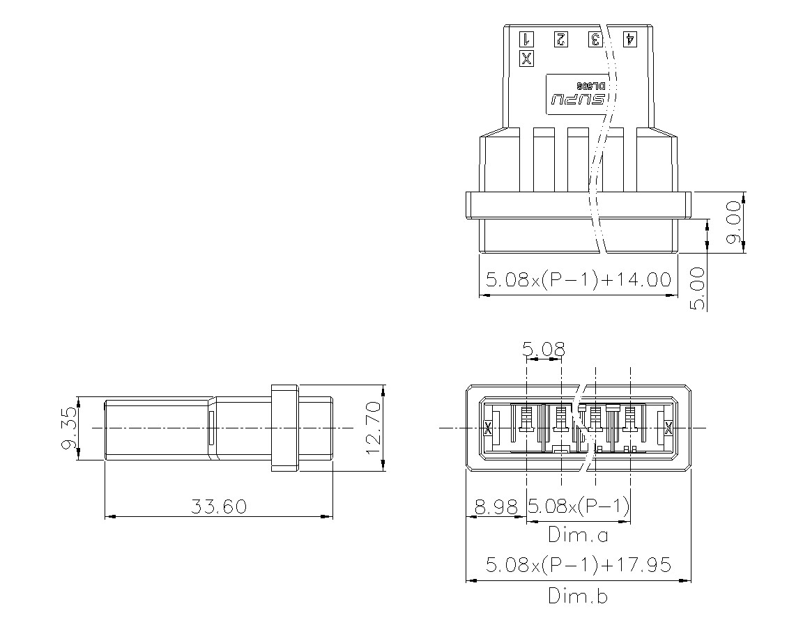 動態(tài)接插件連接器DL508H1XXF-BK-0X10(02-04)-速普電子