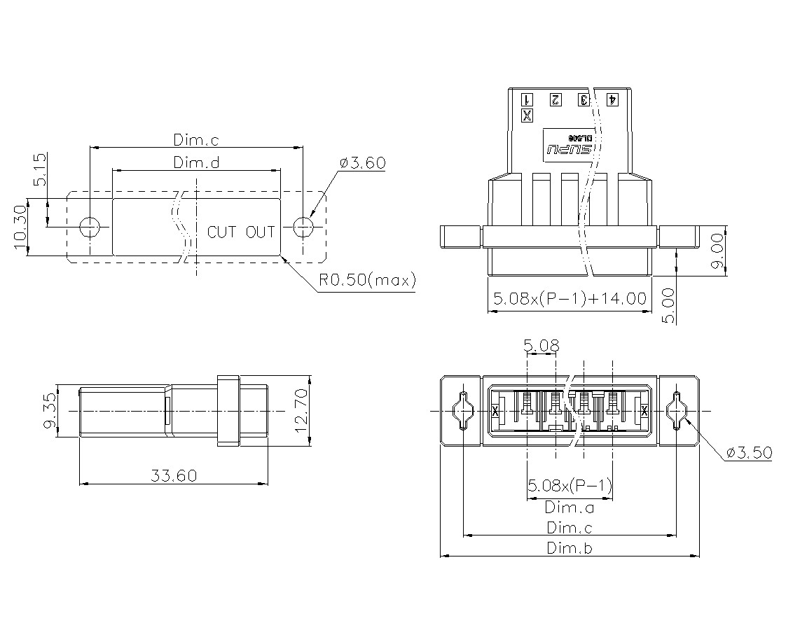 動(dòng)態(tài)接插件連接器DL508H1XXF-BK-0X12(02-10)-速普電子